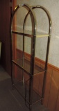 Pair Of Brass Dome Top Wall Shelves