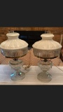 Pair Of Victorian Electrified Oil Lamps