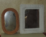 Lot of (2) Wicker Mirrors