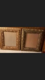 Pair Of Gold Plaster On Wood Antique Frames