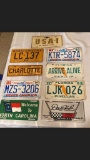 Box of license plates