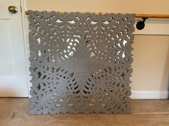 Wood Carved Mirror Art