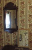 Mahogany Wall Mirror and Oak Mirror