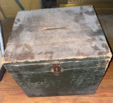 Painted Wooden Ballot Box