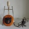 1940's Carved Wood Bear Head Electric Wall Lamp
