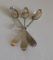 3 Coin Silver Demitasse Spoons