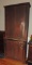 Fantastic Lincoln Co. NC Yellow Pine Step Back Blind Door Cupboard In Original Red Paint