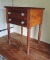 Very Nice Cherry & Tiger Maple 2 Drawer Country Sheraton Stand