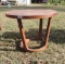 Two Mid-Century Modern Side Chairs and 1 Round Lane End Table