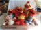 Tray Lot of Vintage Elmo Stuffed Animals and Furbie Battery Operated Toy