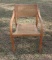 Mid-Century Modern Arm Chair with Cane Seat and Back