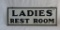 Enamel Ladies Double-Sided Restroom Sign