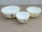 Set of Three Pyrex Stackable Mixing Bowls