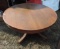 Round Oak Pedestal Table