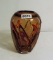 Handblown Amber Art Glass Vase