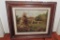 Mid-Century Oil on Canvas Impressionistic Oil in Frame