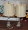 Pair of Vintage Lucite Nightstand Lamps