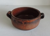 Early Redware 2 Handle Bowl
