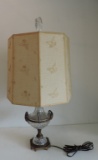 Nice Vintage Brass & Crystal Table Lamp