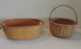 Lot Of 2 Vintage Nantucket Type Baskets