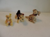 Lot Of 3 Small Vintage Steiff Mohair Animals With Tags