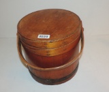 Nice Antique Firkin With Copper Tacked Lap Joints