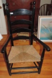 18th Or Early 19th Century Queen Anne Ladder Back Arm Chair