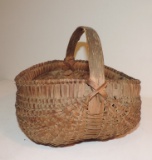 19th Century Hand-Woven Buttocks Basket