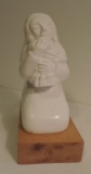 Plaster Statue Of Native American Woman Holding Baby