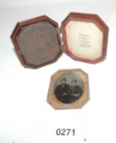 8 Sided Union Case With Tintype Photograph Of Man & Woman
