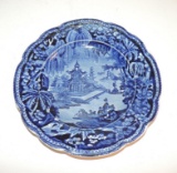 Early Historical Blue Staffordshire Plate