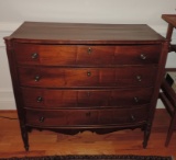 Wonderful Mahogany & Pine Secondary Bow Front Sheraton Chest