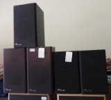 Lot of Five Mirage Stereo Surround Sound Speakers