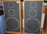 Pair of Fisher Floor Model Oak Case Speakers