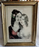 Hand-Colored Lithograph by Sarony and Major in Gold Gild Frame 1846