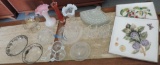 Large Tray Lot of Vintage Glassware