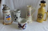 Tray Lot Ceramic Collectors Mugs