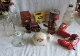 Antique & Vintage Glass, Metal & Ceramic Bank Lot