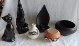 Six Pieces Native American & Mexican Pottery Lot