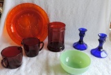 Vintage Colored Glass Lot