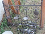 Wrought Iron Candleholder and Wine Holder