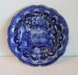 Rare Clews Historical Blue Staffordshire States Pattern Plate