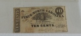 North Carolina Confederate 10 Cent Note