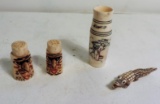Antique Four-Piece (Faux ) Ivory Objects