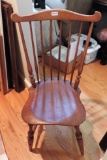 Antique Seven Spindle Fan Back Windsor Side Chair