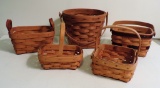 Lot of Five Longaberger Baskets