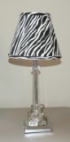 Lucite and Chrome Nightstand Lamp