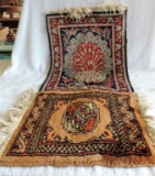 Lot of Two Small Handmade Oriental Mats