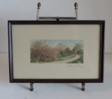Signed Wallace Nutting Hand-Colored Photograph In Frame