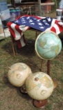 Three of Globes and an American Flag